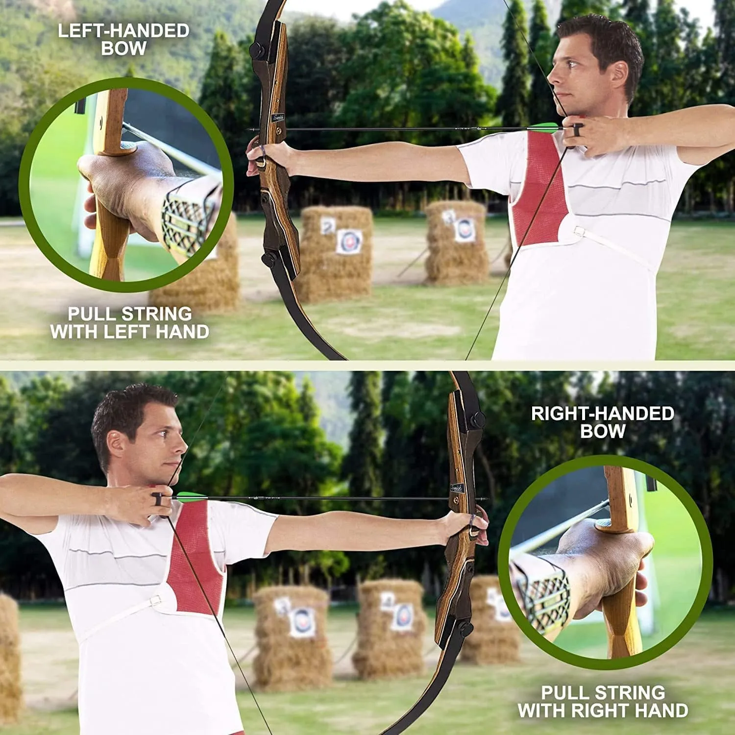 Samick Sage Archery Takedown Recurve Bow 62-inch - Right & Left Handed - 25-60lb - Archery Recurve Bows for Teens & Adults - Beginners to Advanced, Hunting & Target Practice