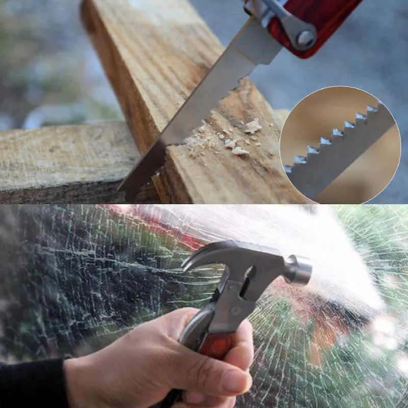 Shoppy Multi Camping Car Survival Hammer Axe Knife Tool
