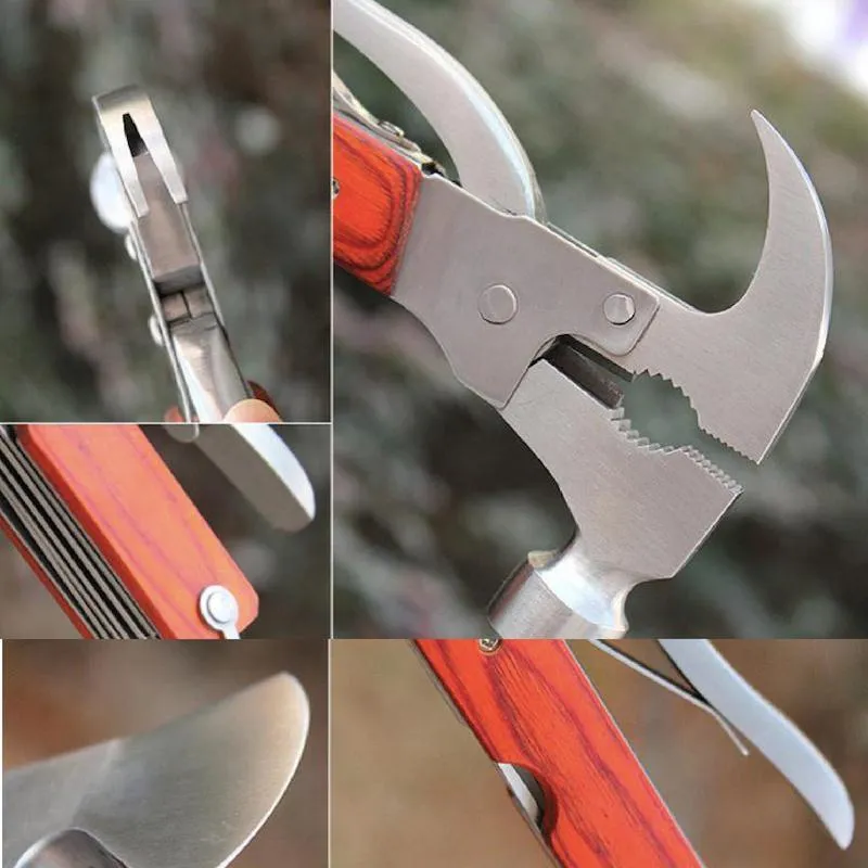 Shoppy Multi Camping Car Survival Hammer Axe Knife Tool