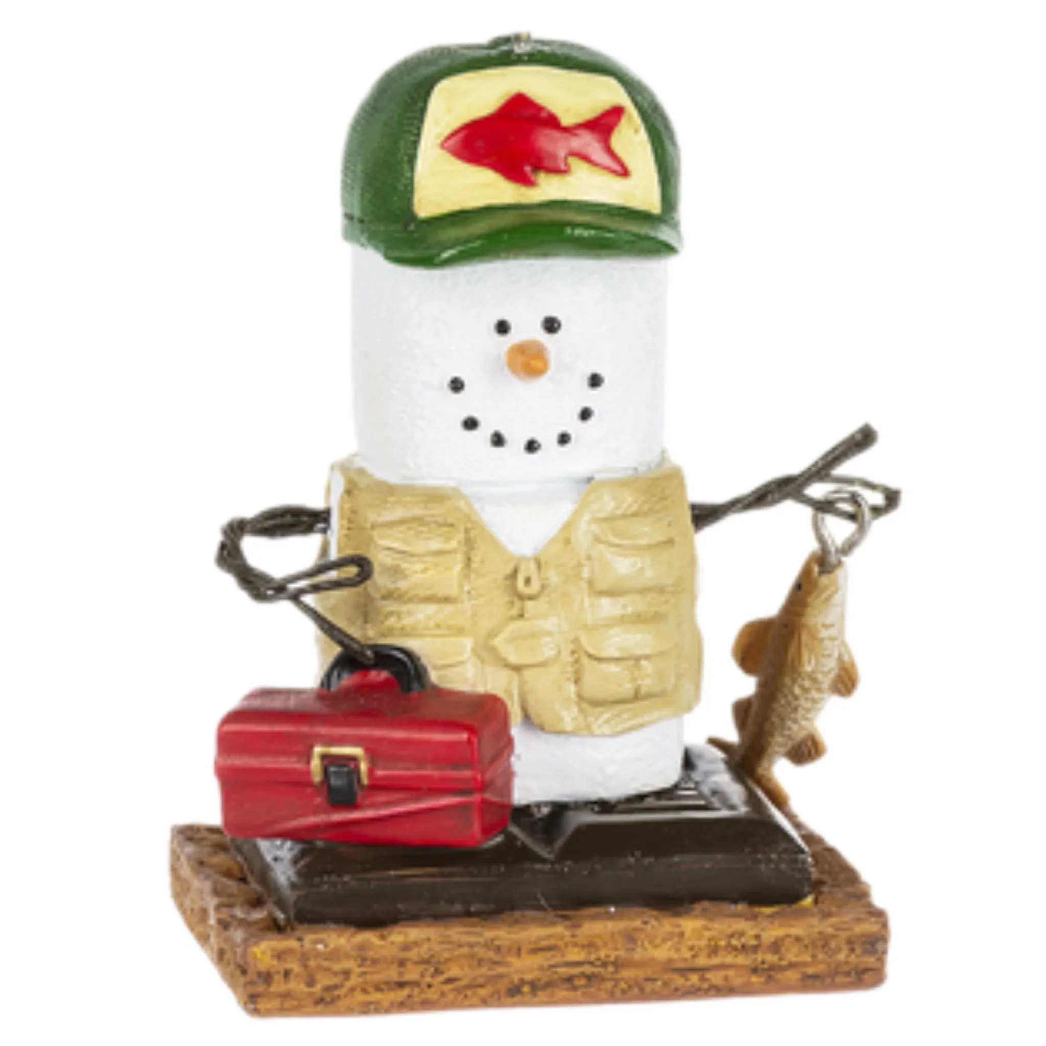S'mores Fisherman And Tackle Box Ornament