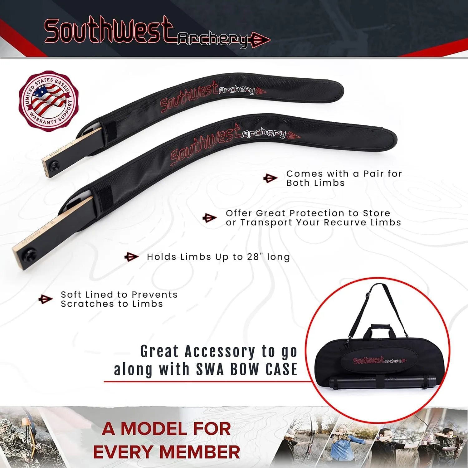 Southwest Archery Universal Takedown Recurve Bow Accessory Kit  Durable, Professional Archery Accessories - Complete Archery Set