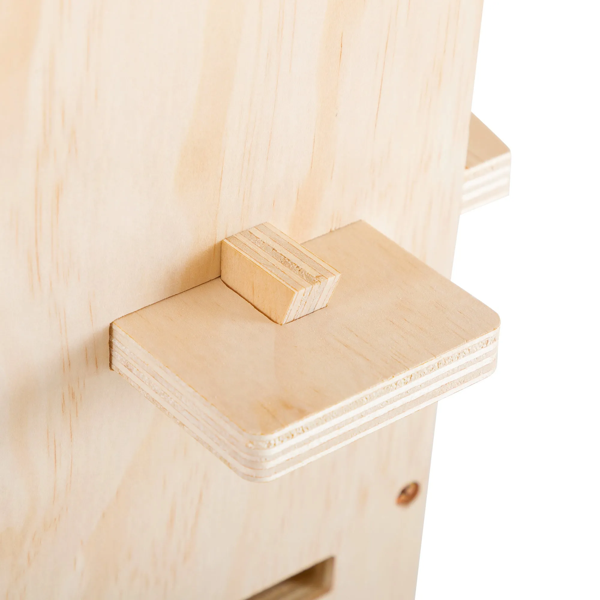 Space Saving Pine Cat Tree with Adjustable Platforms