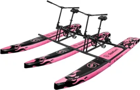 Spatioum Water Bike for 2 Person Inflatable Water Bicycle 2 Seat Water Bikes for Lake/Sea/Pool Pedal Inflatable WaterBikes Fishing SUP Water Bikes for Adults with Inflatable Pontoon Mat
