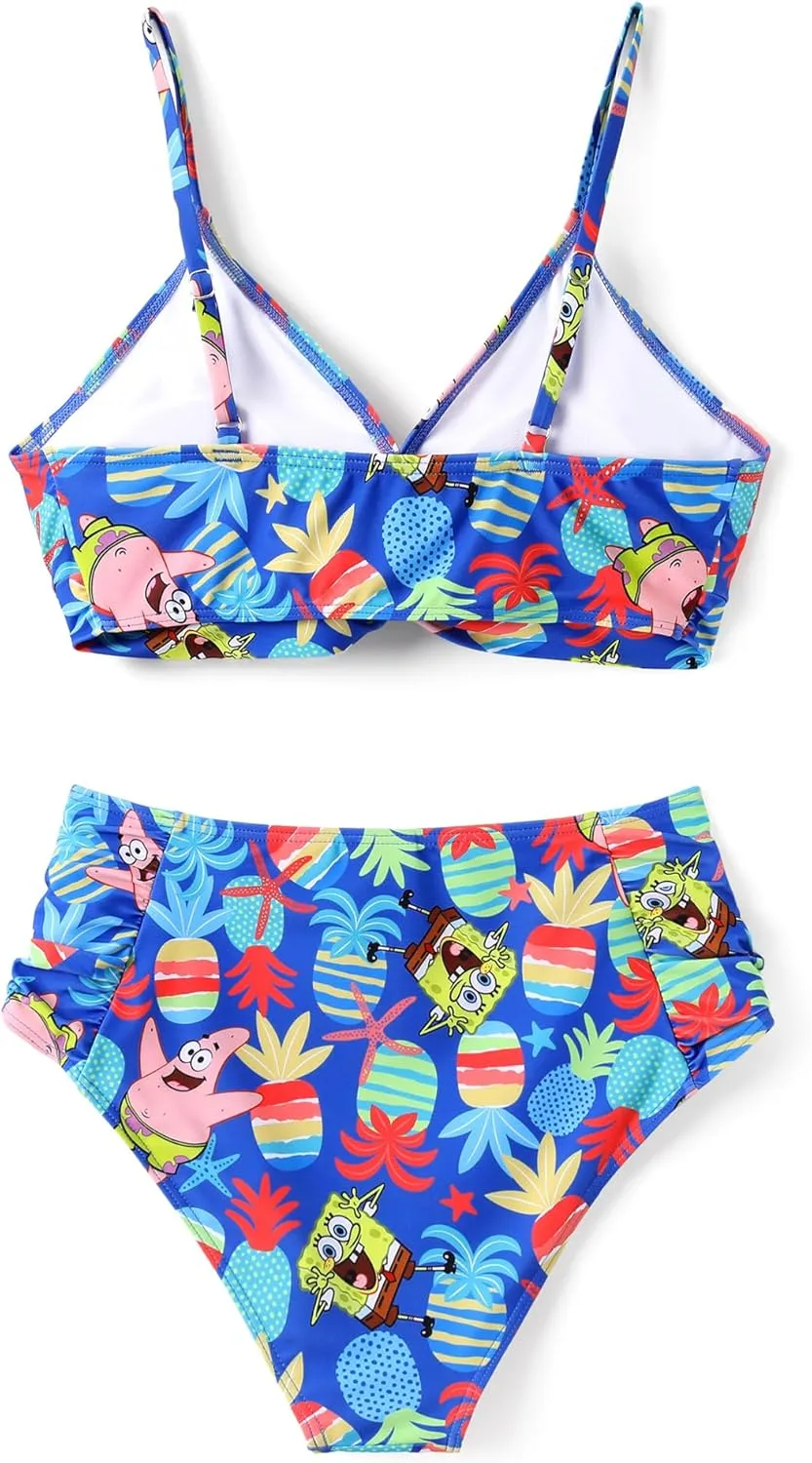 SpongeBob SquarePants Family Matching Swimwear Set, UPF 50  Quick-Dry Beachwear for GirlsBoys,Women & Men, Multicolor