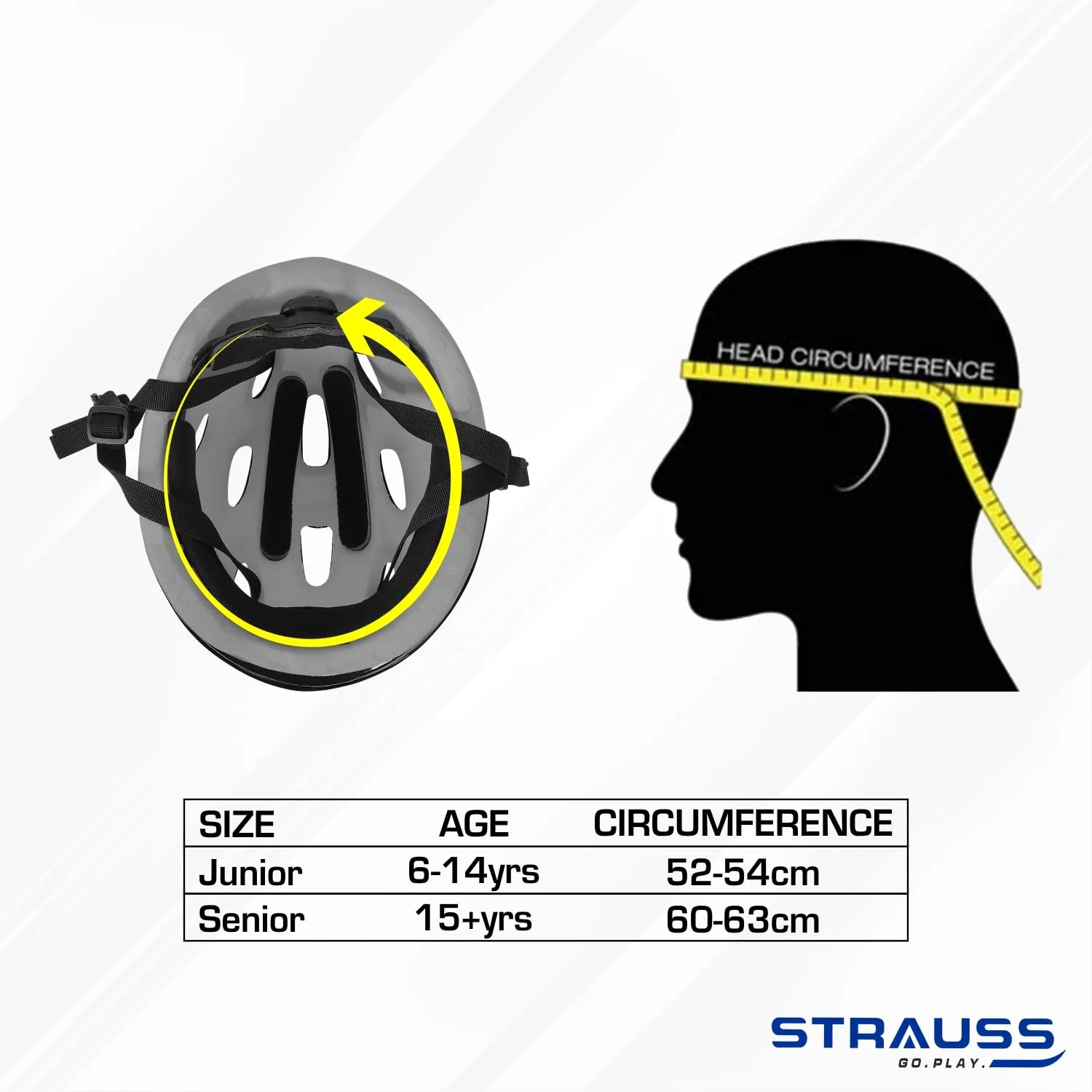 Strauss Adjustable Cycling Helmet , ELITE | Light Weight with Superior Ventilation | Mountain, Road Bike & Skating Helmet With Premium EPS Foam Lining| Ideal for Adults and Kids| Size: Junior (Black and Green)