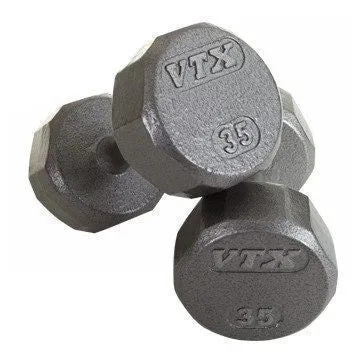 Troy Barbell VTX 3-50 lb. Iron Dumbbells w/ Rack