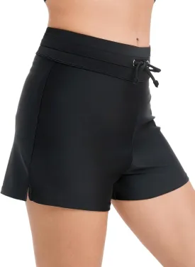 Women High Waisted Board Short Drawstring Swim Shorts Tummy Control Swimming Bathing Suit Bottoms Liner