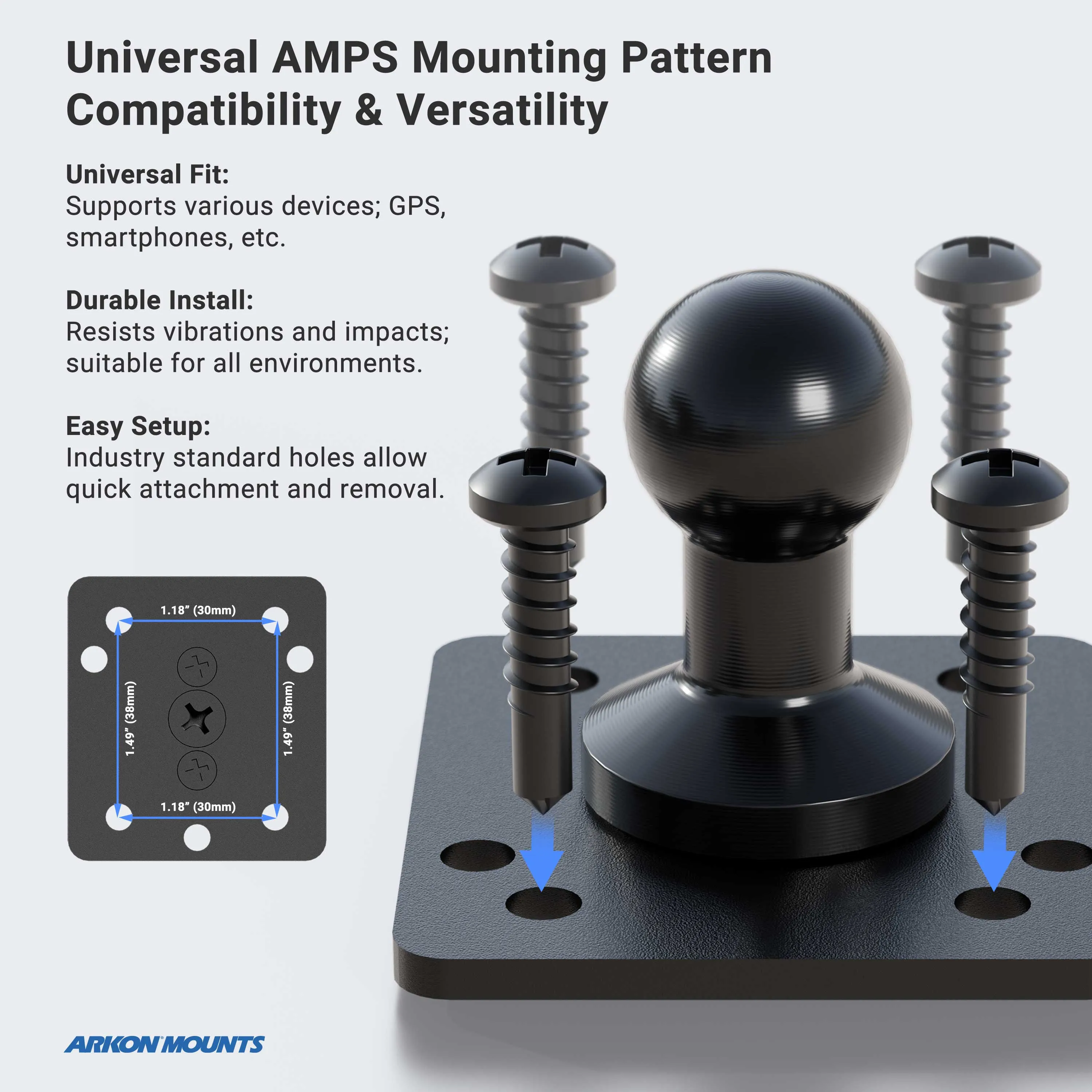 XMS 20mm AMPS Adapter Plate