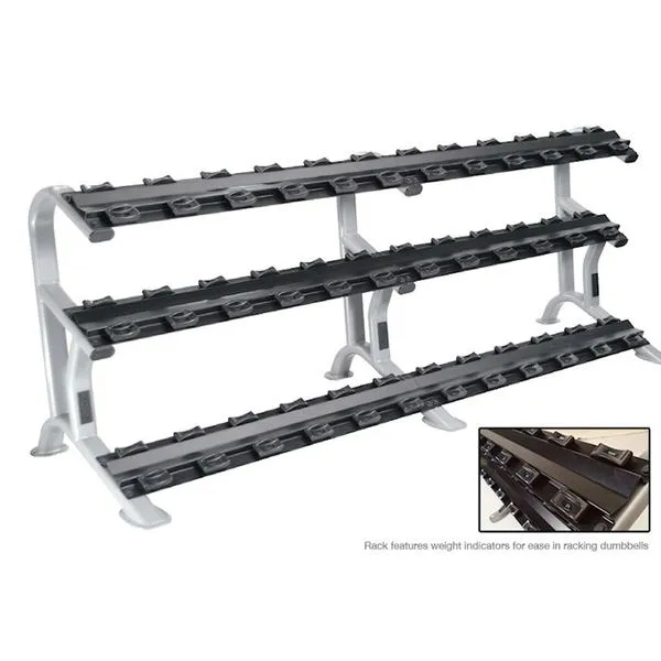 York (ETS) Commercial Three Tier Dumbbell Rack